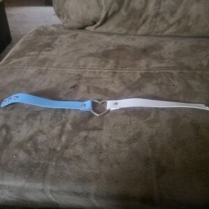 Blue and White Heart Choker